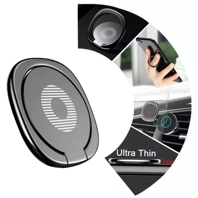 

Металлический держатель для телефона, вращающаяся подставка для кольца на палец, универсальная ультратонкая многофункциональная настольная поддержка для автомобильного магнитного держателя