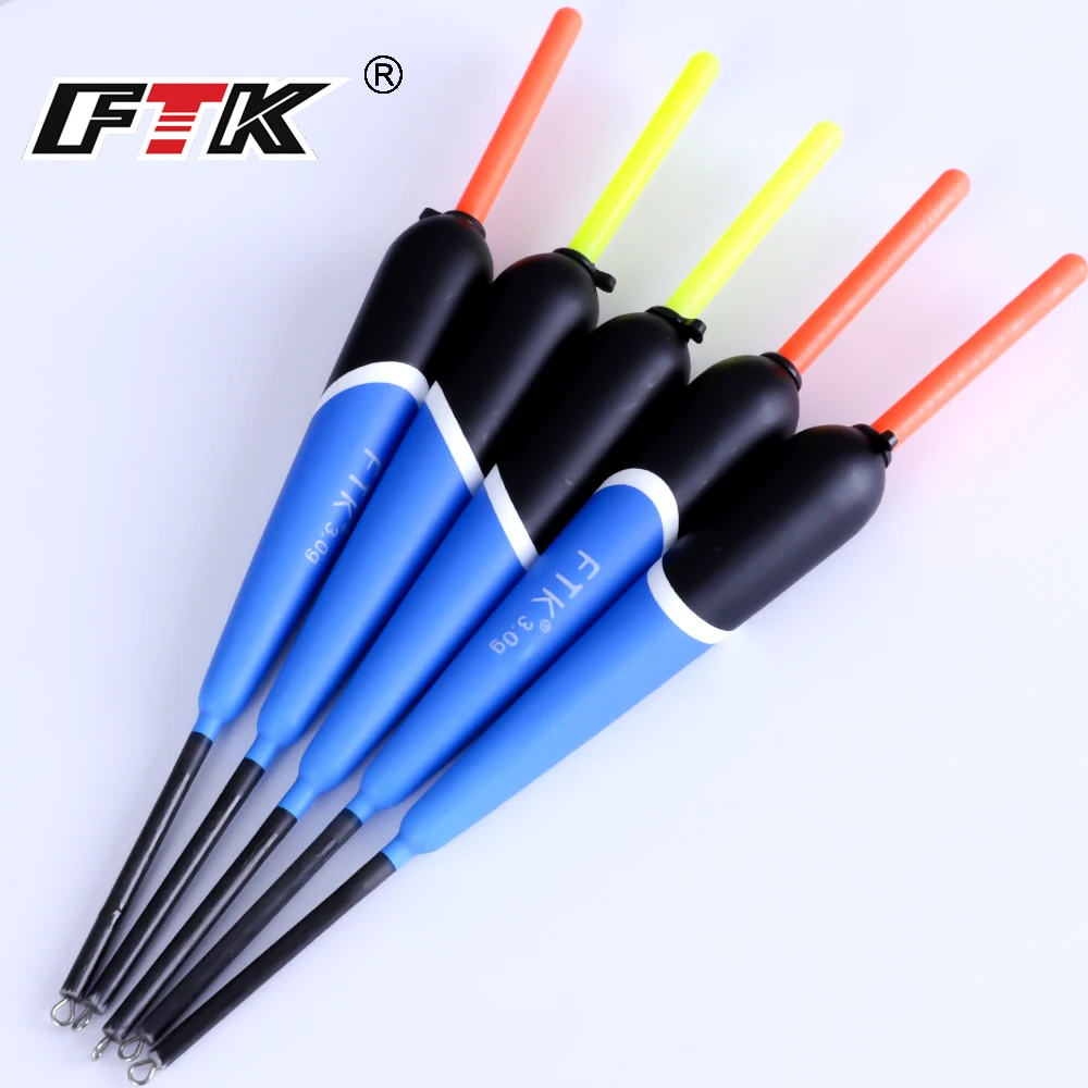 FTK 5PCS Ice Fishing Float Barguzinsky Fir 2g 3g 4g Length 15.5cm-17cm Vertical Buoy Float For Carp Fishing Accessories