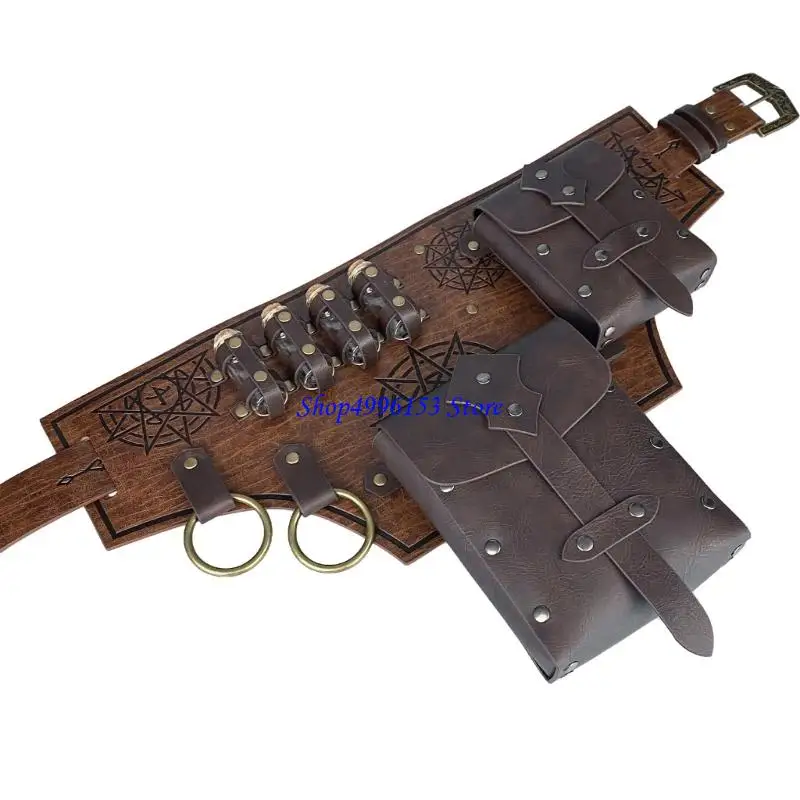 Q0KE Halloween Vikinges Costume Accessories Medieval Knight Costume for Adult Men