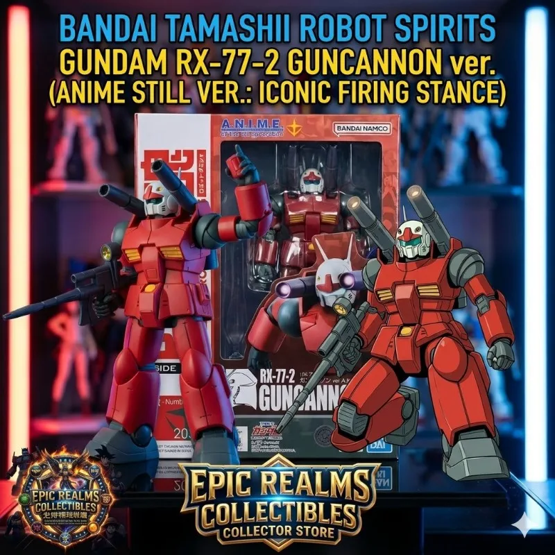 

100% Original Bandai Spirits Robot Damashii Gundam RX-77-2 Guncannon ver. Action Figure Collectible Toy Brand New Ready to Ship