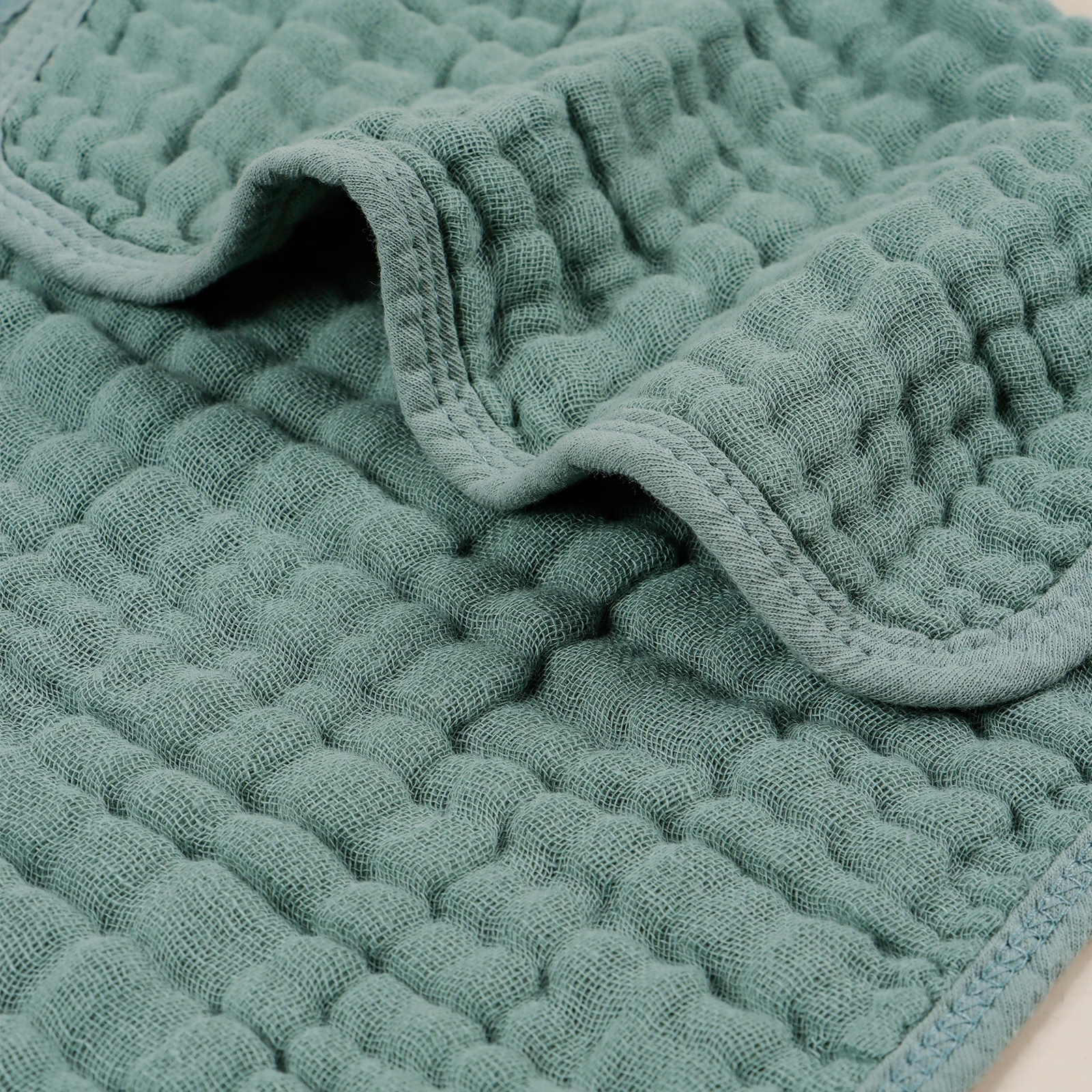 6pcs Crape Cloth Soaked Gauze Burping Towel 부드럽고 편안한 아기 얼굴 Washrag 순수 코튼 교수형 로프 아기 흡수성 수건