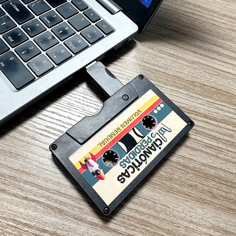 20 Pz/lotto Cassetta A Colori Modello USB 2.0 Flash Drive 4GB 8GB 16GB 32GB 64GB 128GB e Scatola Trasparente LOGO Personalizzato Gratuito