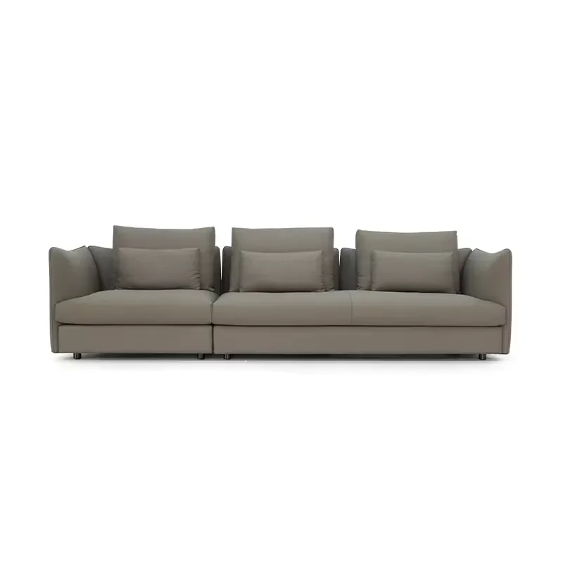 for Modern Simple Square Leather Combination Sofa Set Low-key Luxury Straight Home Hotel Villa Apartment Living Room