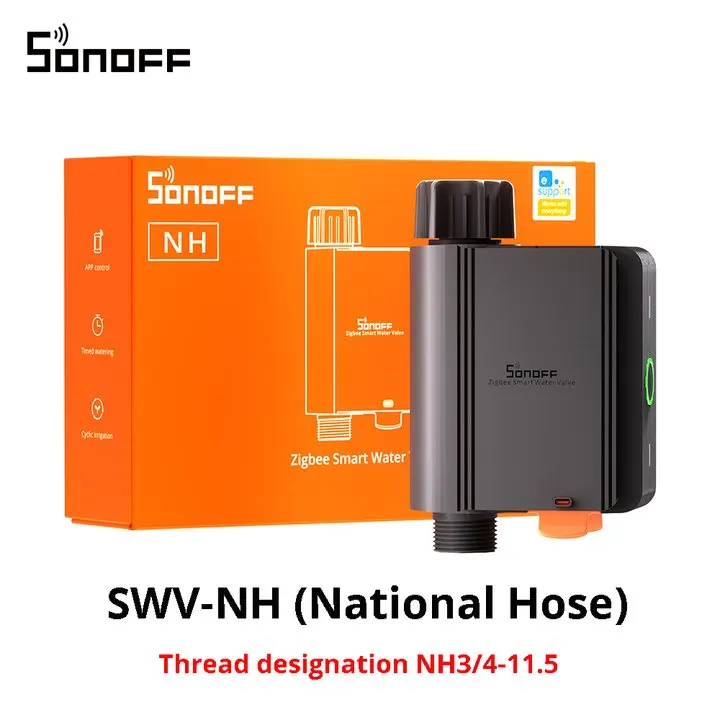 SONOFF SWV Zigbee 3.0 Smart Water Valve IP55 Sprinkler Controller Thuis Automatiseren Irrigatie Compatibel met eWeLink Alexa Google