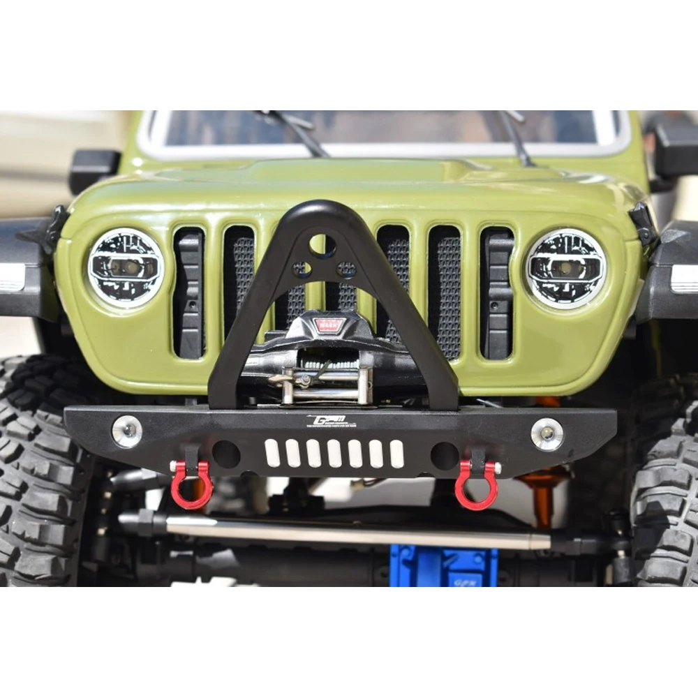 GPM AXIAL 1/6 SCX6 JEEP JLU WRANG LER 4WD AXI05000T1 akcesoria metalowy zderzak przedni ze stopu aluminium z hakiem w kształcie litery U AXI250002