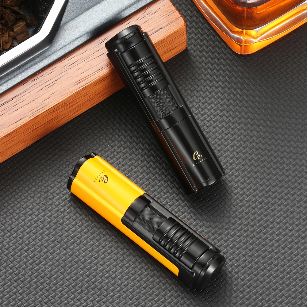 GALINER Cigar Lighter Professional Jet Butane Home Accessories Luxury Windproof Gas Torch Lighter Turbo