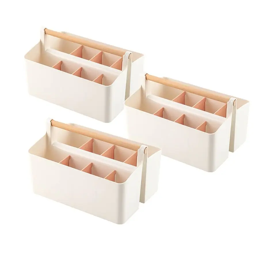 

pcs Large Portable Caddy with Handle, School Office Art Supplies, DIY Divided Basket for Crafts Colored Pencils Pen Holds Brushe