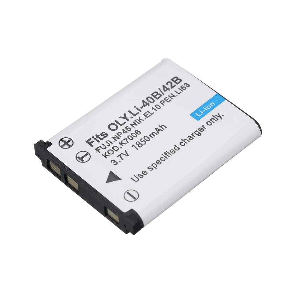 1850mah battery For Olympus Li-40B Li40B Li 40B Li-42B For Nikon EN-EL10 EN EL10 ENEL10 For Fujifilm NP-45 For Casio NP-80 NP80