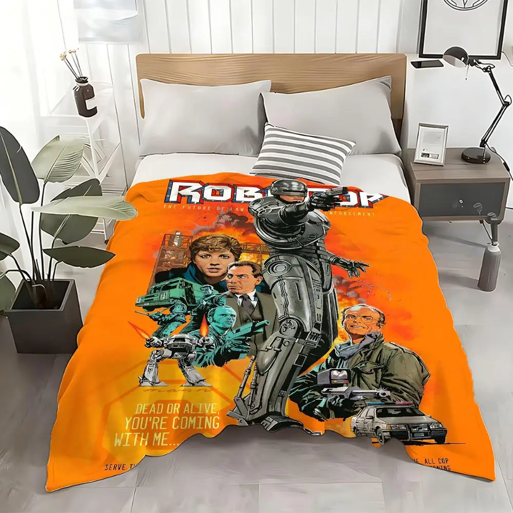 

Film Robocop Throw Cozy Soft Flannel Throw Lightweight Skin-Friendly For Sofa Bed Office & Travel
