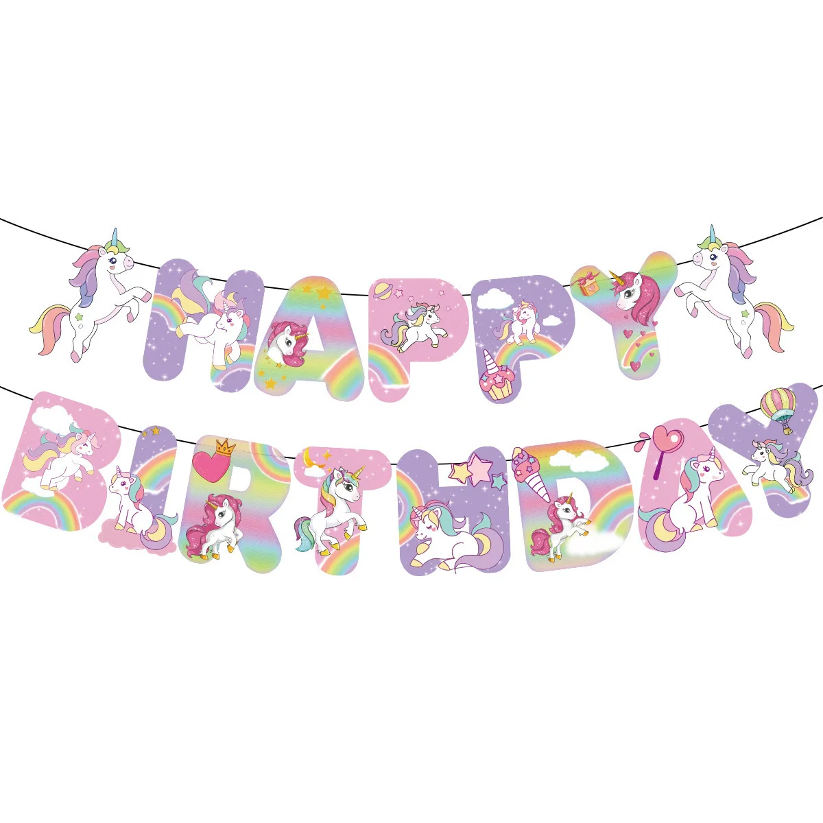 Unicorn Party Decorations Paper Plate Cup Banner Tablecloth Seal Stamps Birthday Party Supplies Party Favors Rewards Prizes view 2
