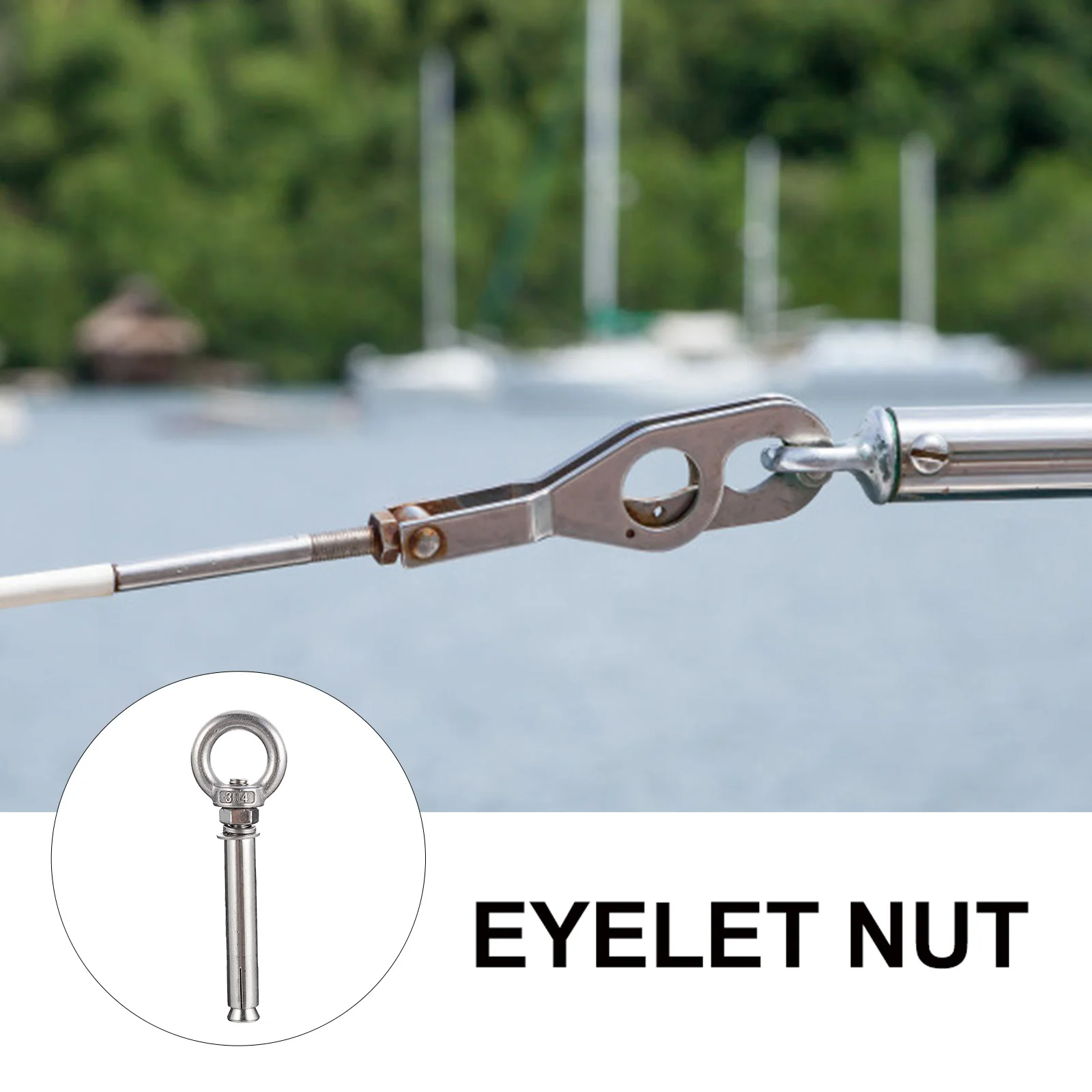 

5 pcs Ring Stainless Steel High Load Capacity Eyelets Nut Stainless Ring Nut Lifting Parts Hardware Accessories