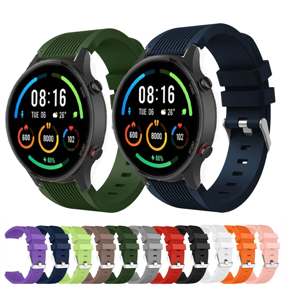 22mm Silicone Strap For Xiaomi Watch Color 2 Sport Band For Xiaomi Watch S3/S2 42mm 46mm/S1 Pro/S1 Active/Watch 2 Pro Correas