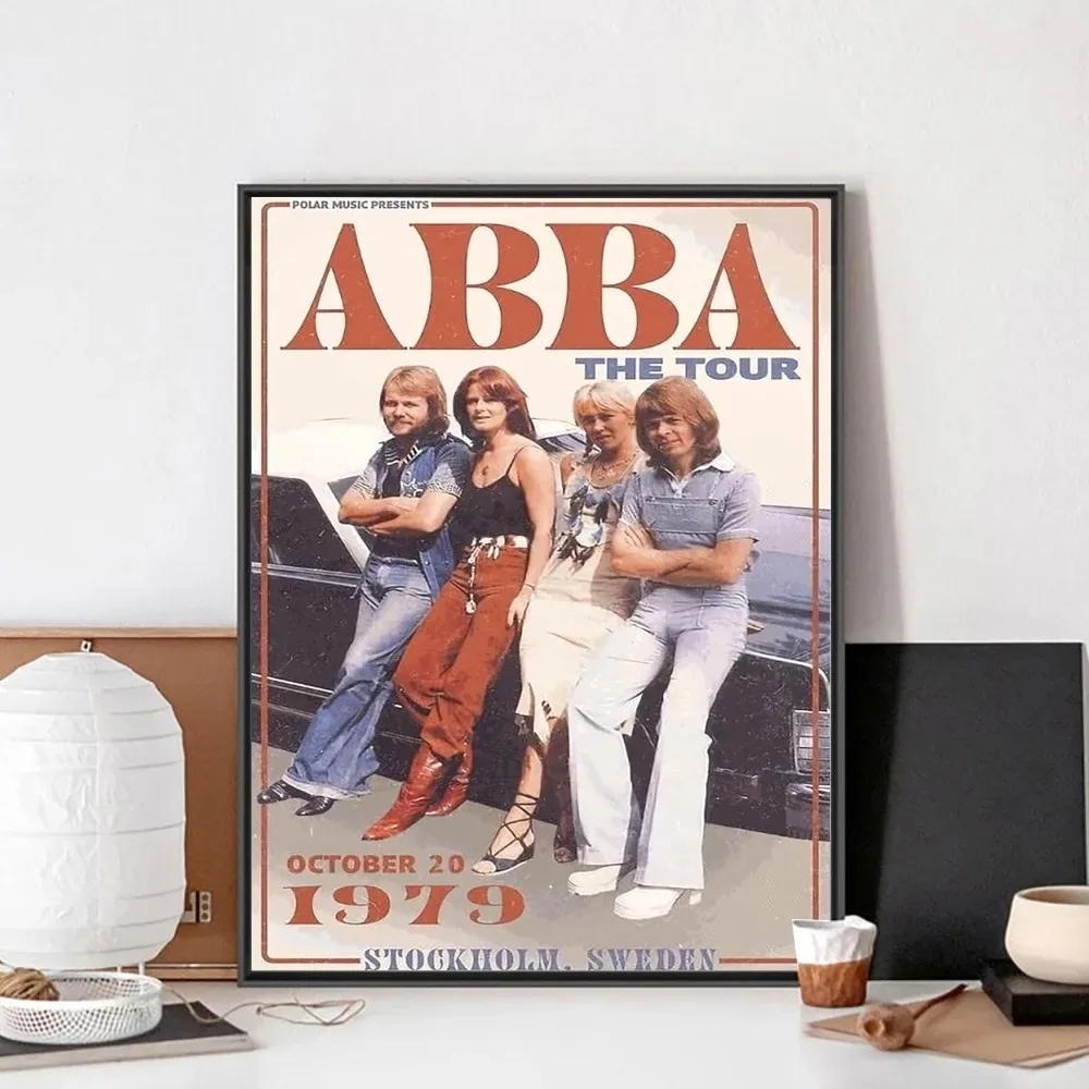 Classic Abba Band Poster No Framed Poster Kraft Club Bar Paper Vintage Poster Wall Art Painting Bedroom Study Stickers