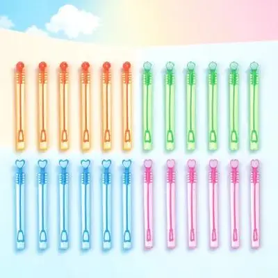 

24Pcs Empty Plastic Mini Bubble Wands Kids Summer Party Supplies Refills Easy Use Bubble Wand Outdoor Bubbles for Kids