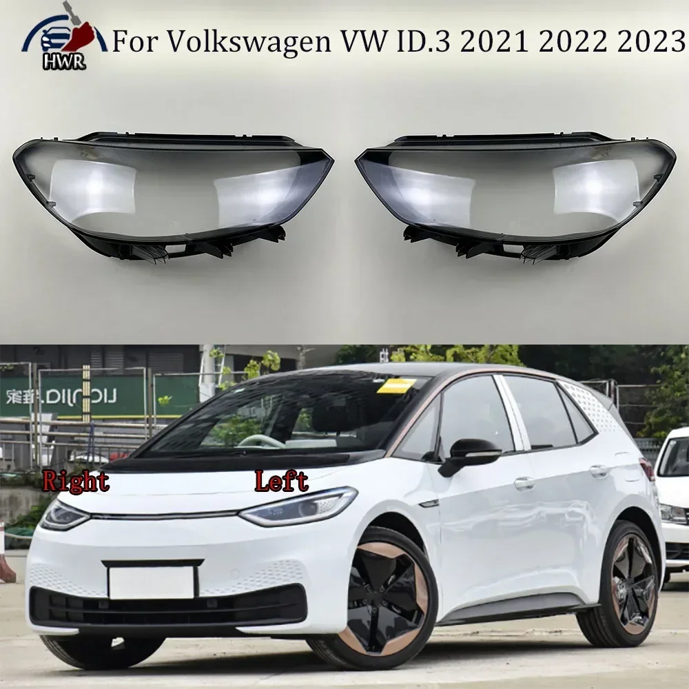 

Headlights Cover Transparent Headlamp Shell Lens Replace Original Lampshade Plexiglass For Volkswagen VW ID.3 2021 2022 2023