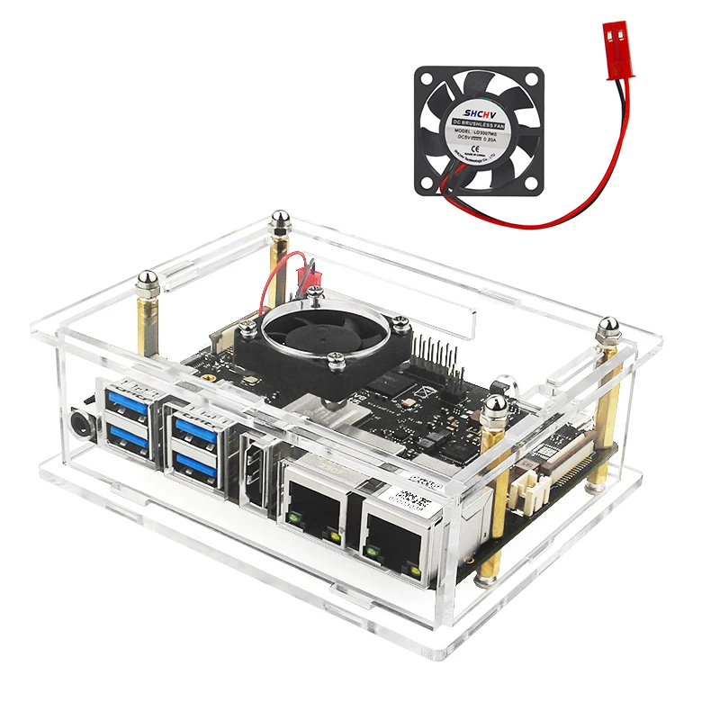 

Прозрачный корпус для Visionfive 2 RISC-V, акриловая зеркальная плата, зеркальный процессор StarFive JH7110 со встроенной защитной коробкой 3D GPU