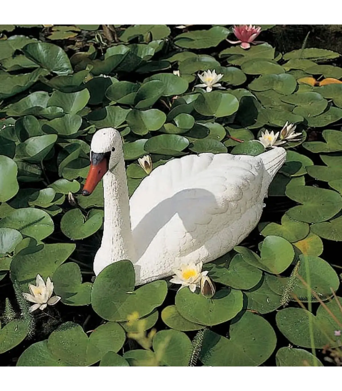 Accessories for ponds and fountains Ubbink white swan ornament plastic garden pond