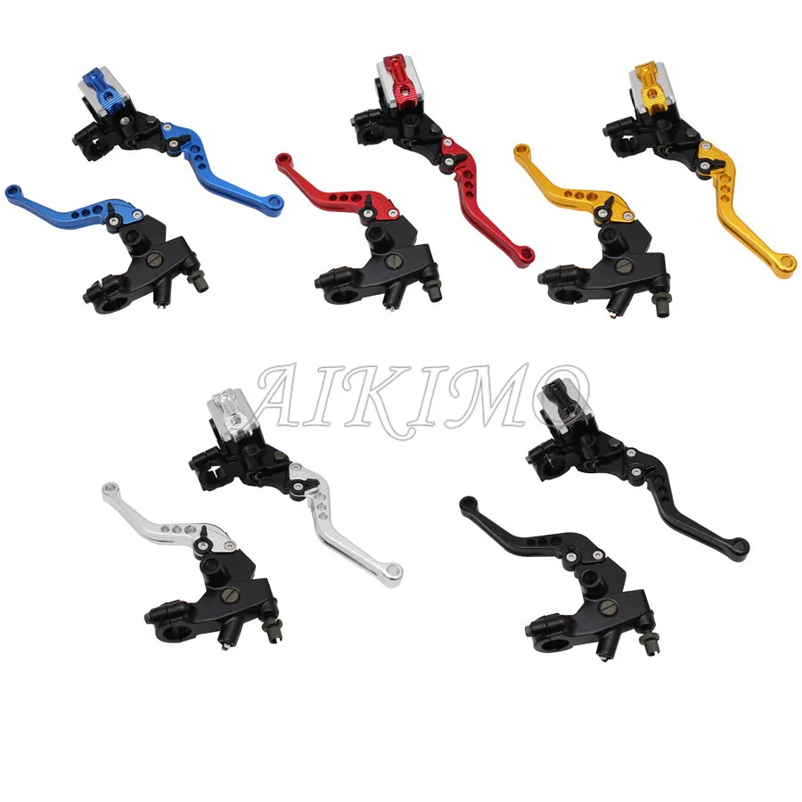 

7/8" 22mm Motorcycle Hydraulic Brake + Clutch Master Cylinder Reservoir Lever For Honda Yamaha Kawasaki Suzuki