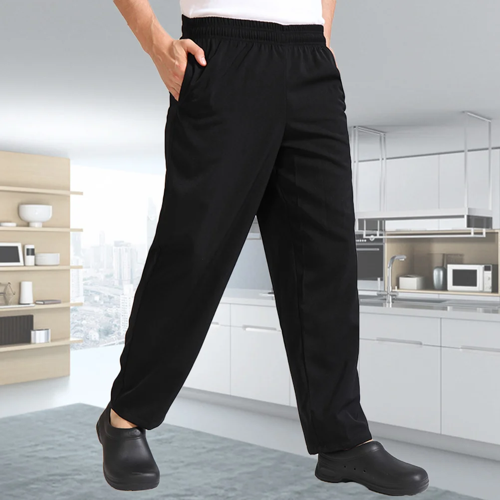 Pantalon de chef pour homme, vêtements de travail, uniforme de cantine, baggy