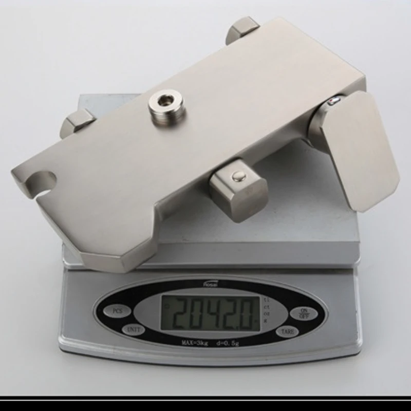 Brushed Bathroom Faucet Set Stainless Steel Multi-function Shower System  Cold and Hot Mixer Tap Lifting Top Spray