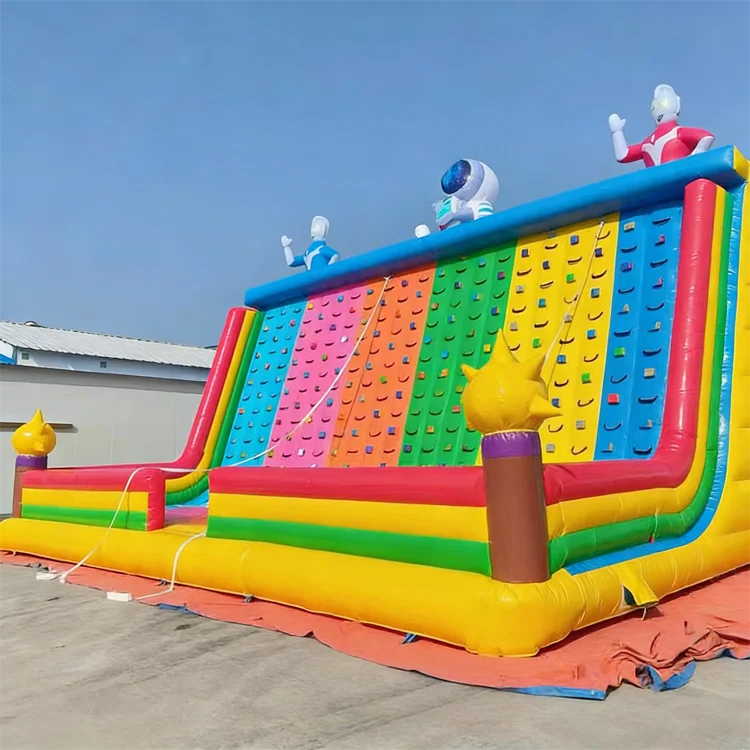 Commercial Indoor/Outdoor Inflatable Climbing Wall PVC Castle Mountain Games with Easy Setup Accessories