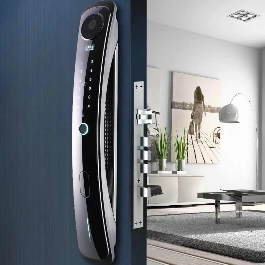 Goking cheap price outdoor 2023 new electronic cerradura intelligent digit smart biometric fingerprint door lock with camera