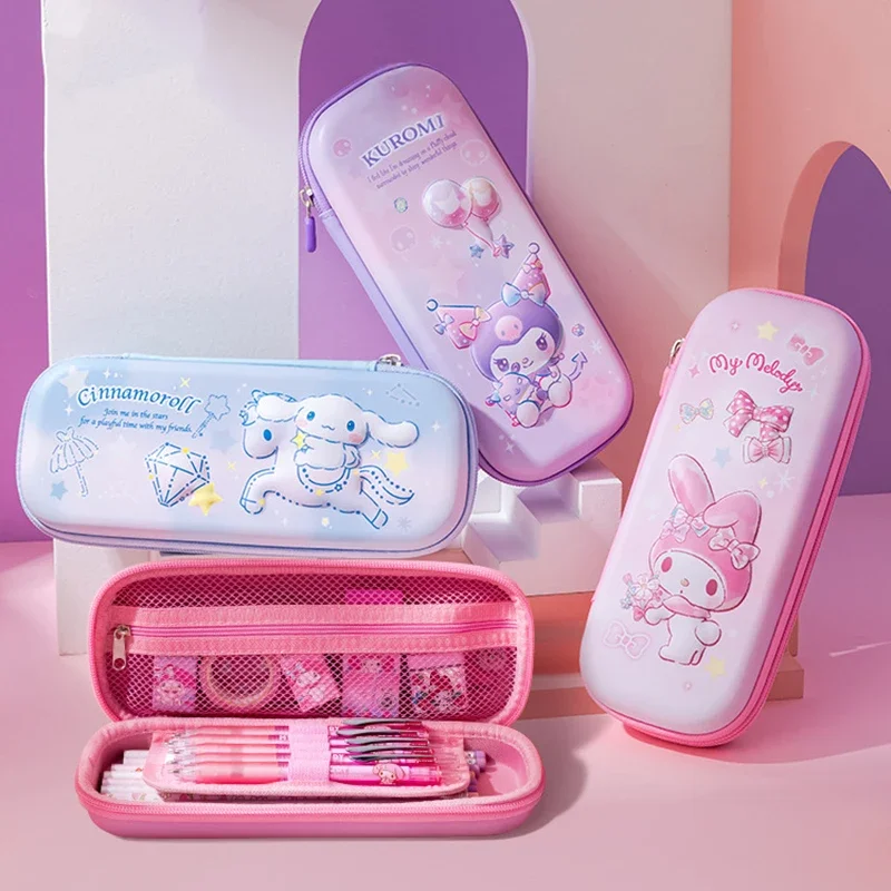 Piórnik Sanrio o dużej pojemności Cinnamoroll Kuromi melodia studencka pudełko na długopis ołówki torba piórnik pudełko na artykuły biurowe przybory