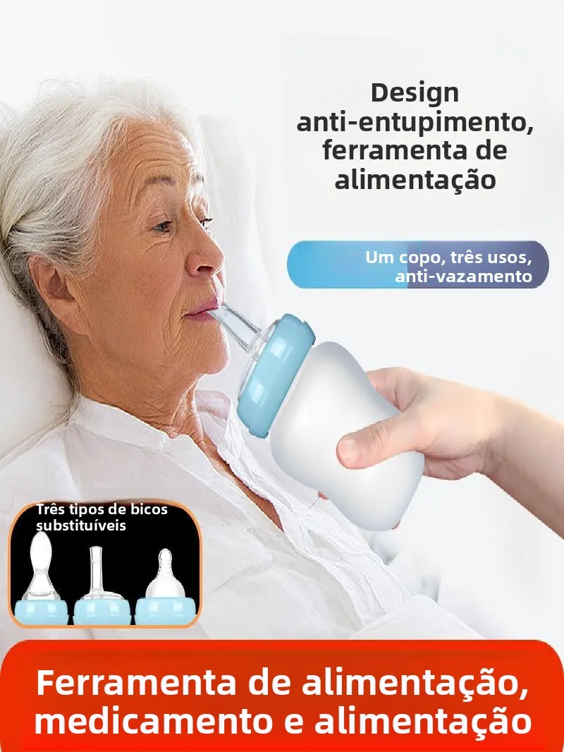 高齢者介護用カップ窒息防止哺乳瓶麻痺高齢者食事補助寝たきり患者水筒薬ディスペンサー