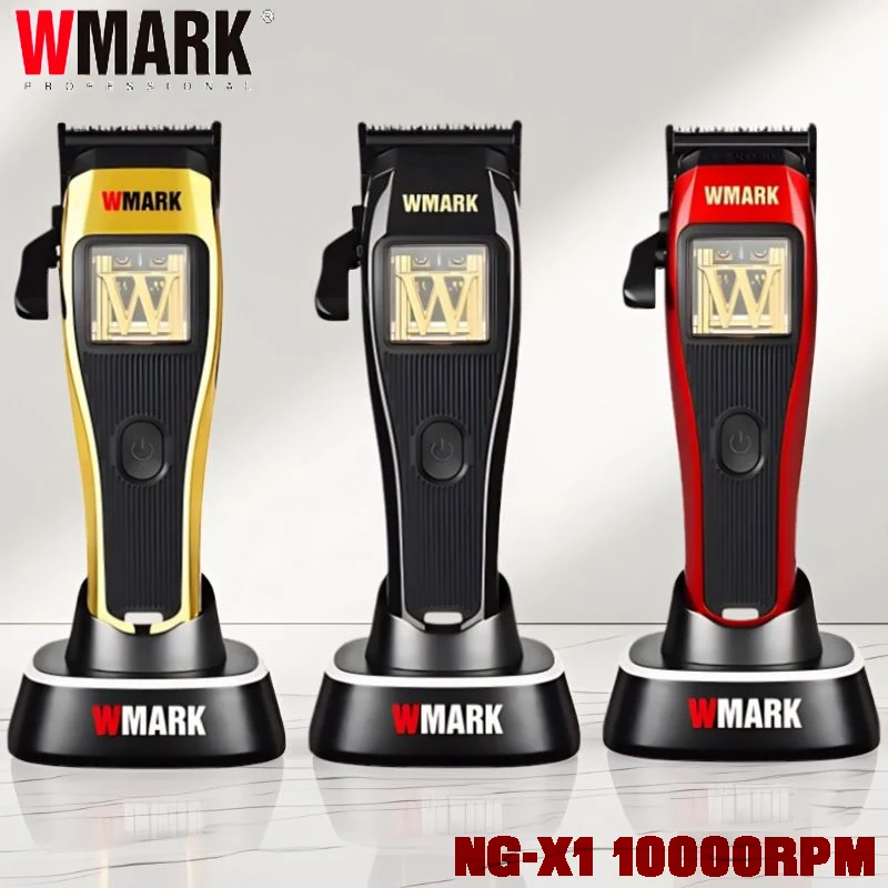 New WMARK NG-X1 Hair Clipper Professional Magnetic Levitation Vector Motor 10000RPM Hair Clipper DLC Blade Anti Slip Body Design