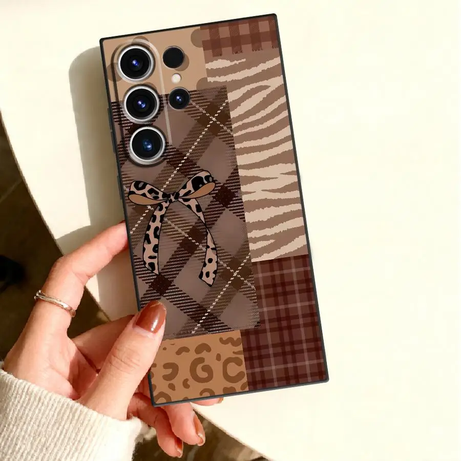 Leopard Print Collage Case for Samsung Galaxy S26 Ultra S25 FE S25+ S23 S26+ S22 S10 Note 20 S20 S24 Plus S21 Phone Cover