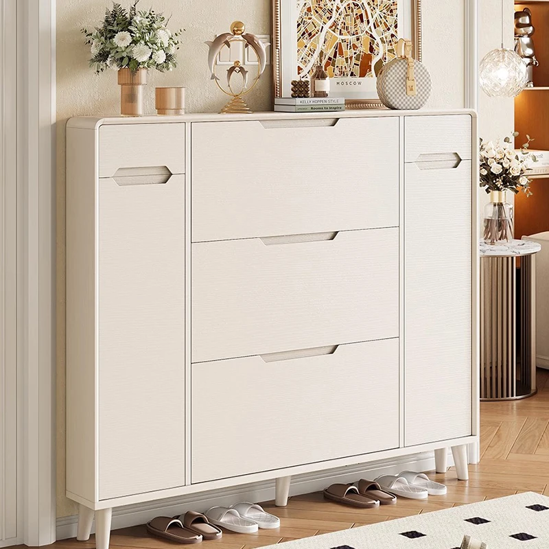 خزائن الأحذية الحديثة البسيطة الموفرة للمساحة، خزانة أنيقة ممتازة، أثاث غرفة المعيشة المنظم الفريد من نوعه من دي زاباتوس