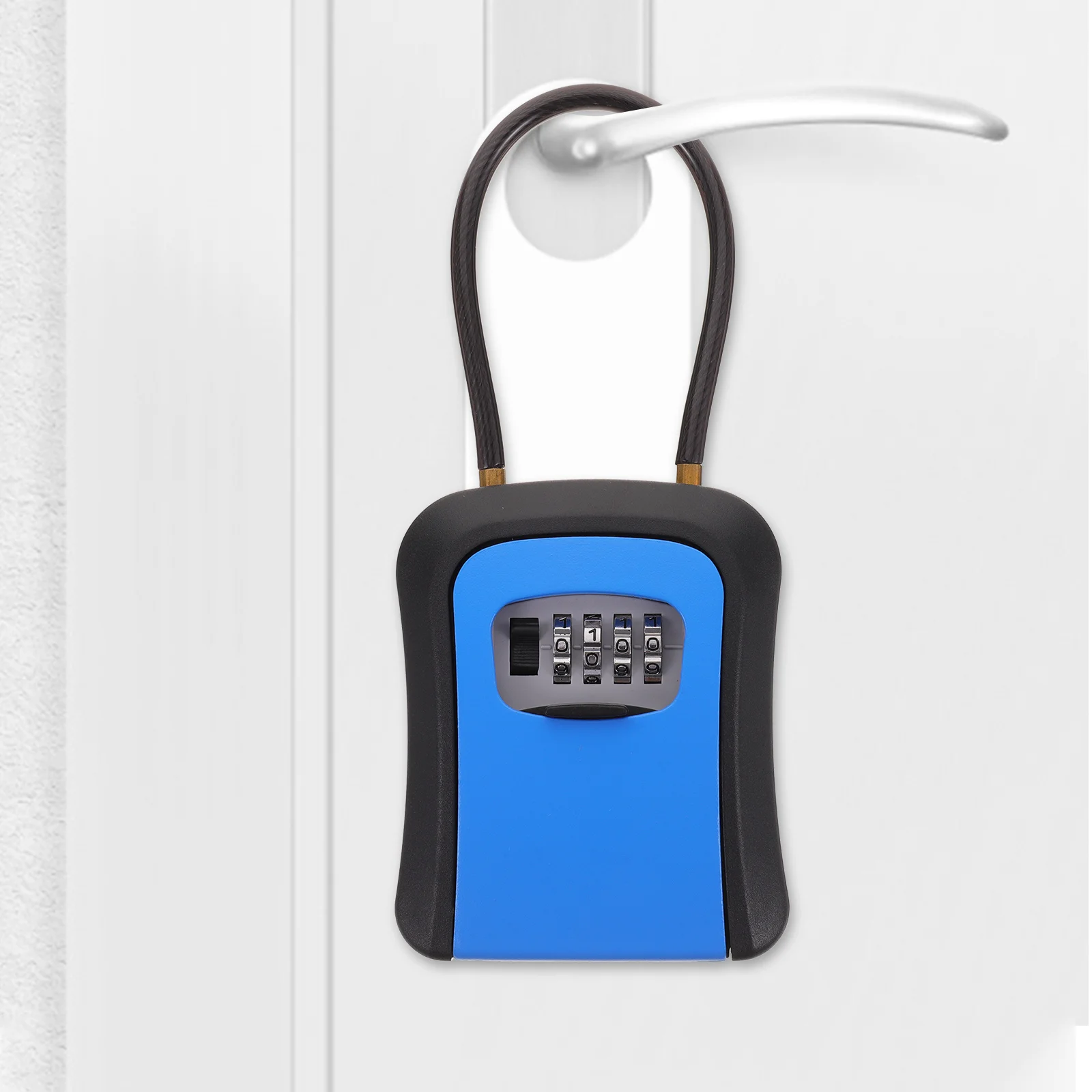 รหัสผ่านกล่องกุญแจ Home Security คีย์ล็อคกล่องเหล็ก Locker ผู้ถือโลหะผสมสังกะสีสําหรับกลางแจ้ง