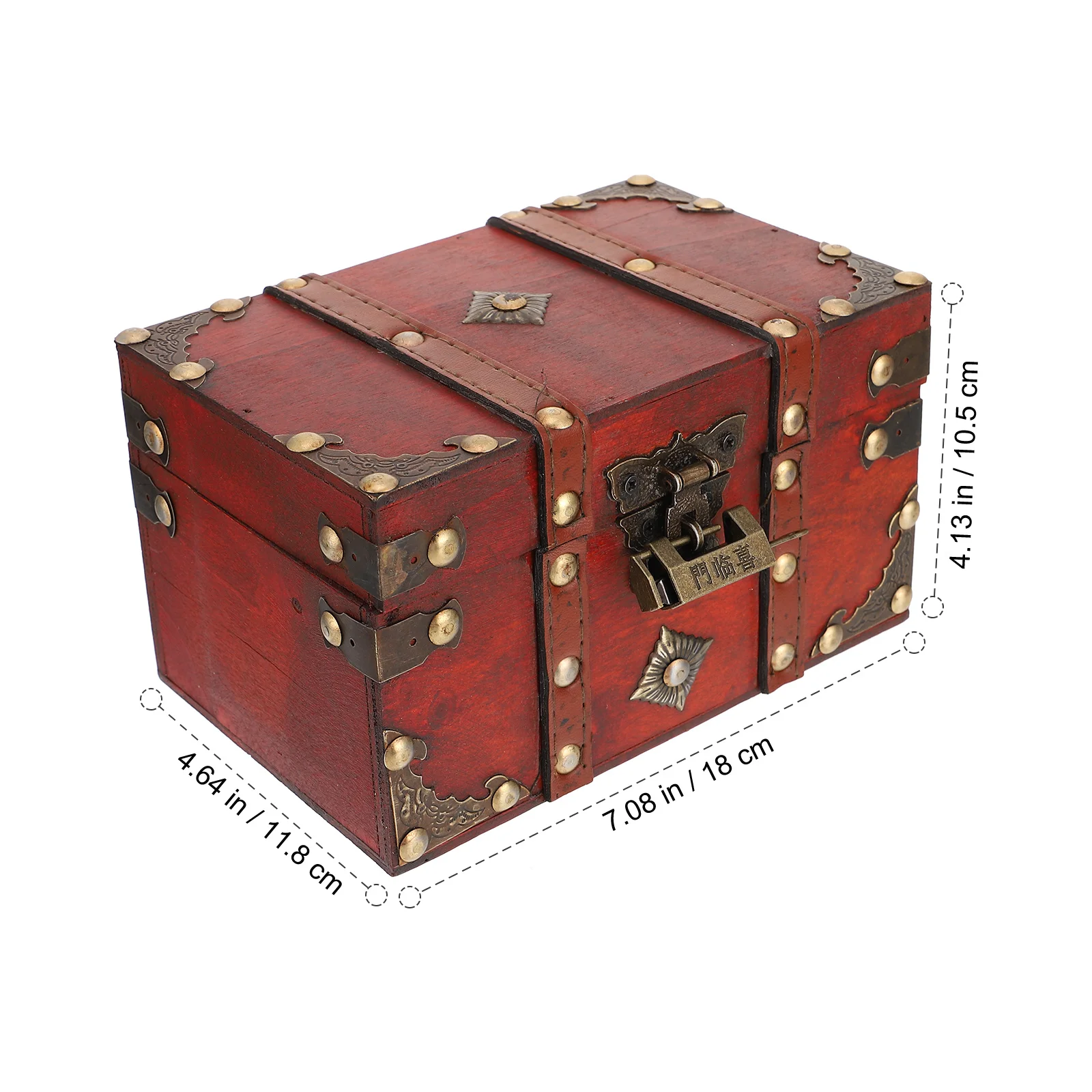 1pc Wooden Storage With Lock Household Wood Box Desktop Organizer For Pens Phones Jewelry Sundries Vintage Home Decoration Box