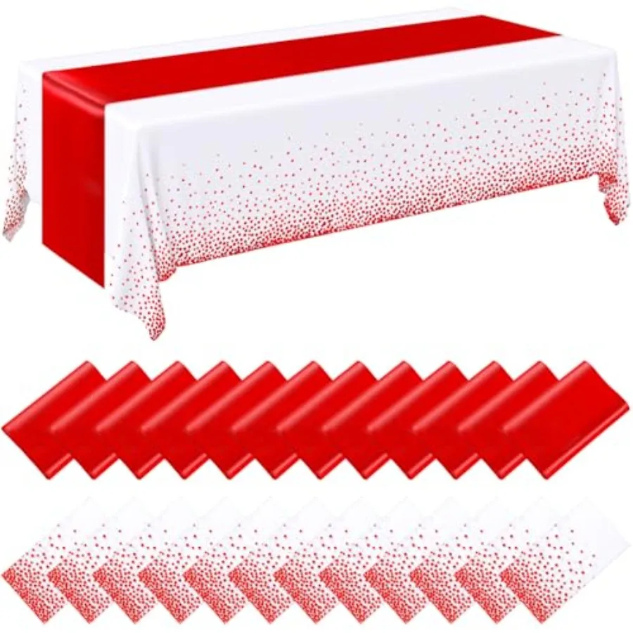 

Pack Disposable Plastic Tablecloths Satin Table Runner Set, 54 x 0 Inch Tablecloth, 2 x 0 Inch Table Runners for Wedding Gradua