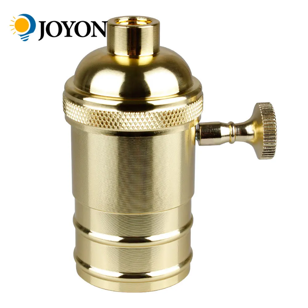 Lamp Base E27 Industrial Lamp Holder Screw Bulb Socket Aluminum Retro Pendant Fittings Lustre Lamp Holders Fixture Vintage DIY