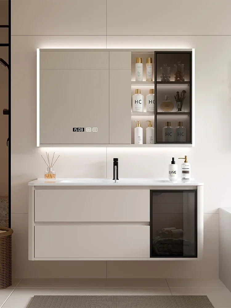 

Modern simple rounded corner bathroom cabinet combined toilet ceramic in one