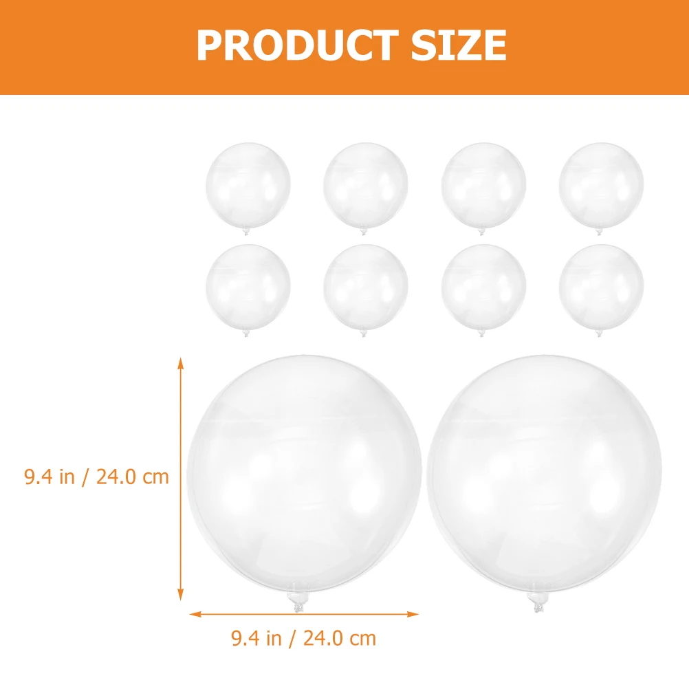 

10 Pcs Transparent Balloon Clear Party Decorations Birthday Wedding Bachelorette New Years Helium Inflate Ceiling Wall