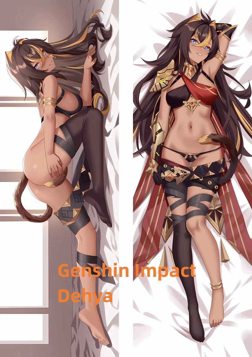 

Dakimakura Anime Pillow Case Genshin Impact Dehya Double-sided Print Of Life-size Body Pillowcase Gifts Can be Customized