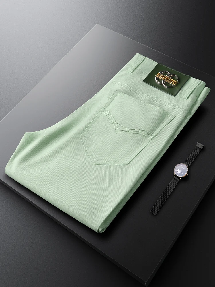 

Легкие повседневные брюки для мужчин в стиле Light Luxury: прямые, тонкие, летние, молодежные, модные, длинные, удобные, с комфортной посадкой.