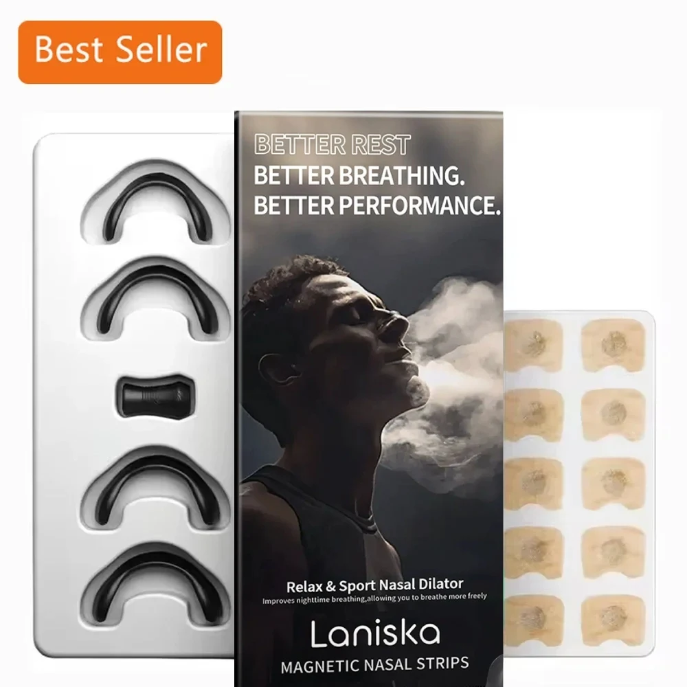 

Безопасные для кожи магнитные полоски для носа, спортивный носовой расширитель, стартовый комплект для впускного дыхания, средства для снижения храпа с кислородом