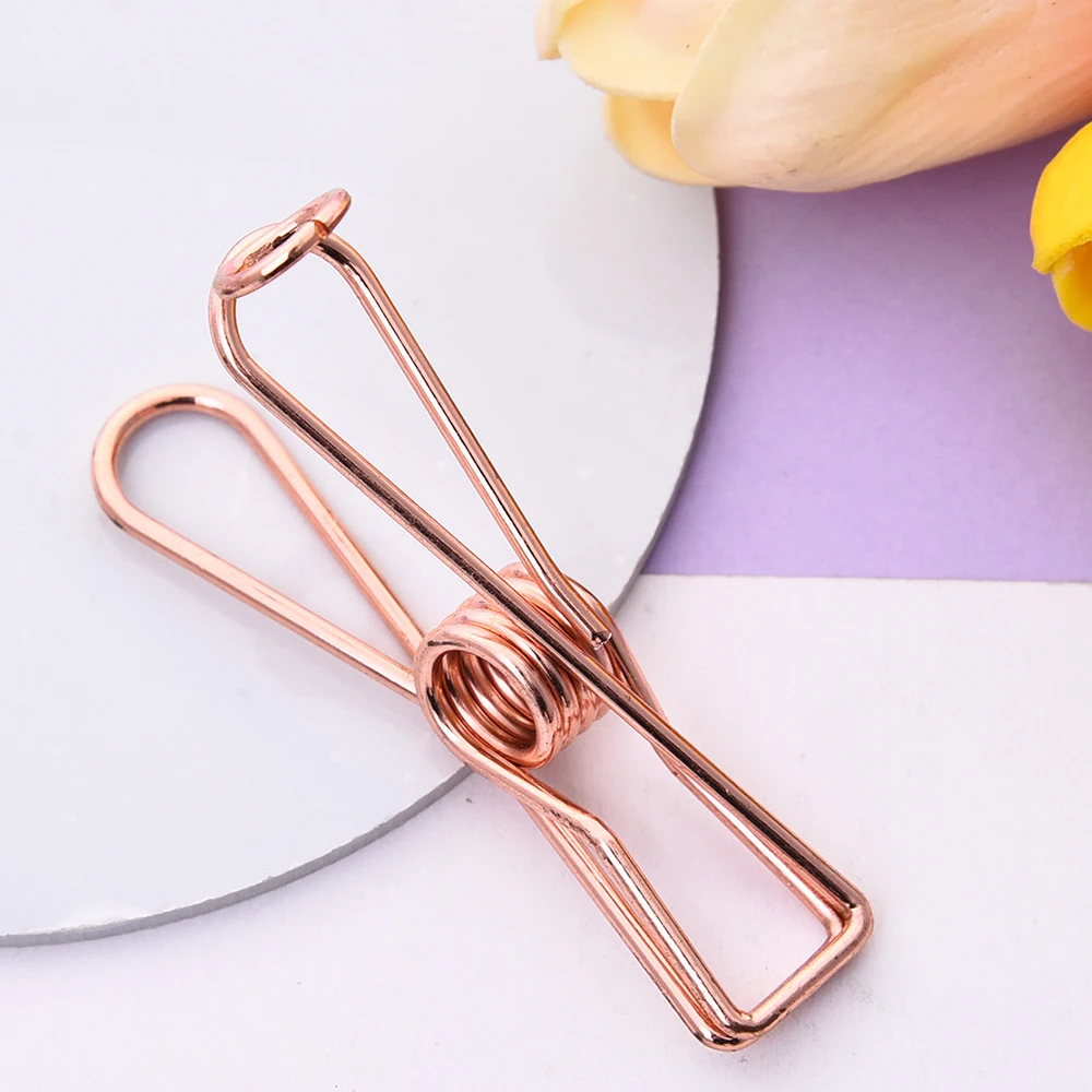 10PCS Multipurpose Clothes Pegs Metal Hollow Dovetail Clamps Sealing Clip Windproof Clothespins Photo Clip Home Storage Tools