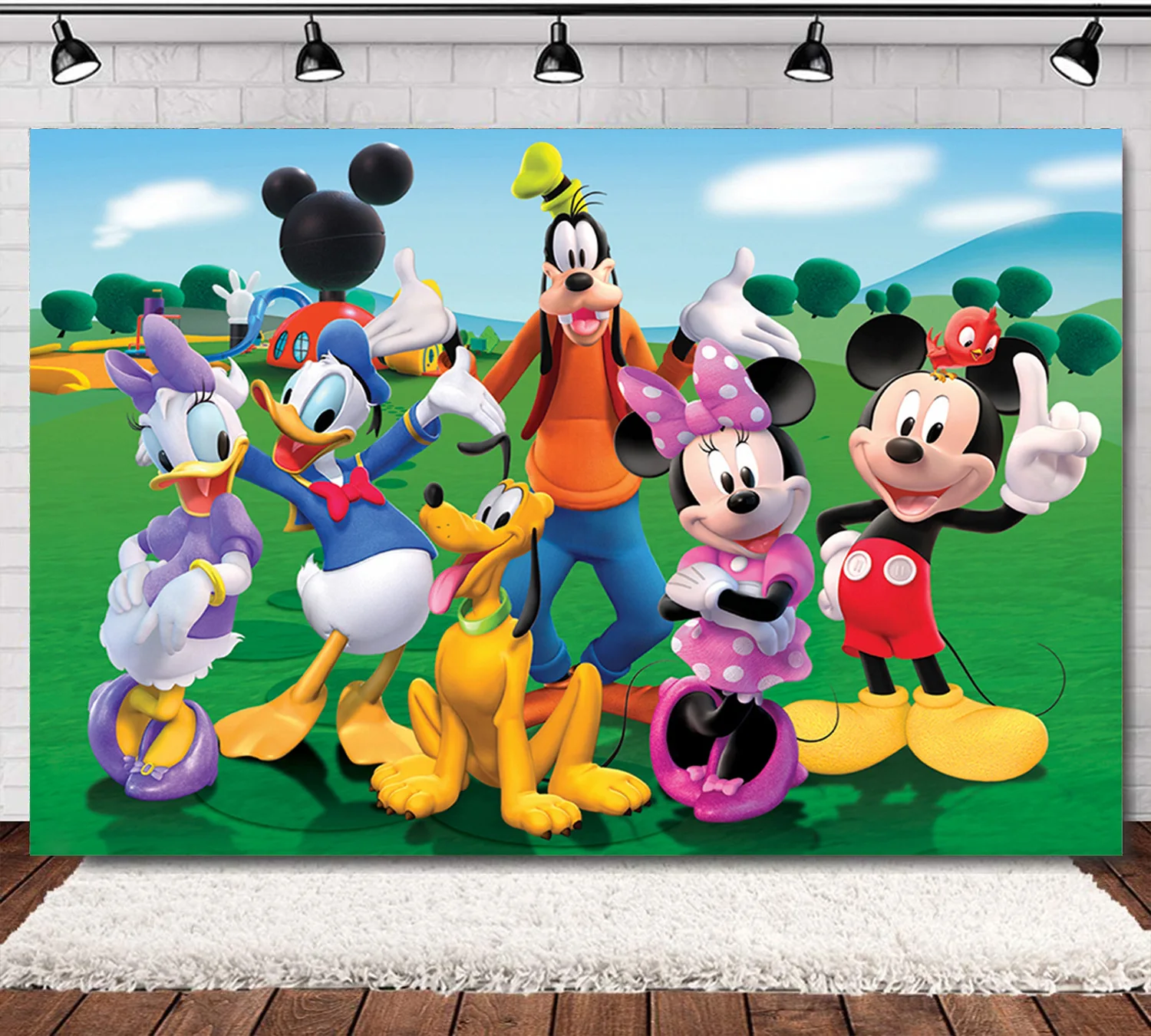 Decoraciones de fiesta de cumpleaños de Mickey Mouse, vajilla desechable, plato de papel, mantel, globos para niños, suministros para fiestas de