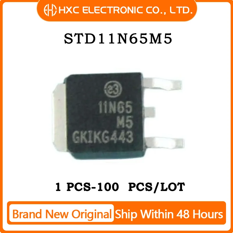 

5/10/50/100PCS 100% New STD11N65M5 11N65M5 11N65 TO-252 Chip