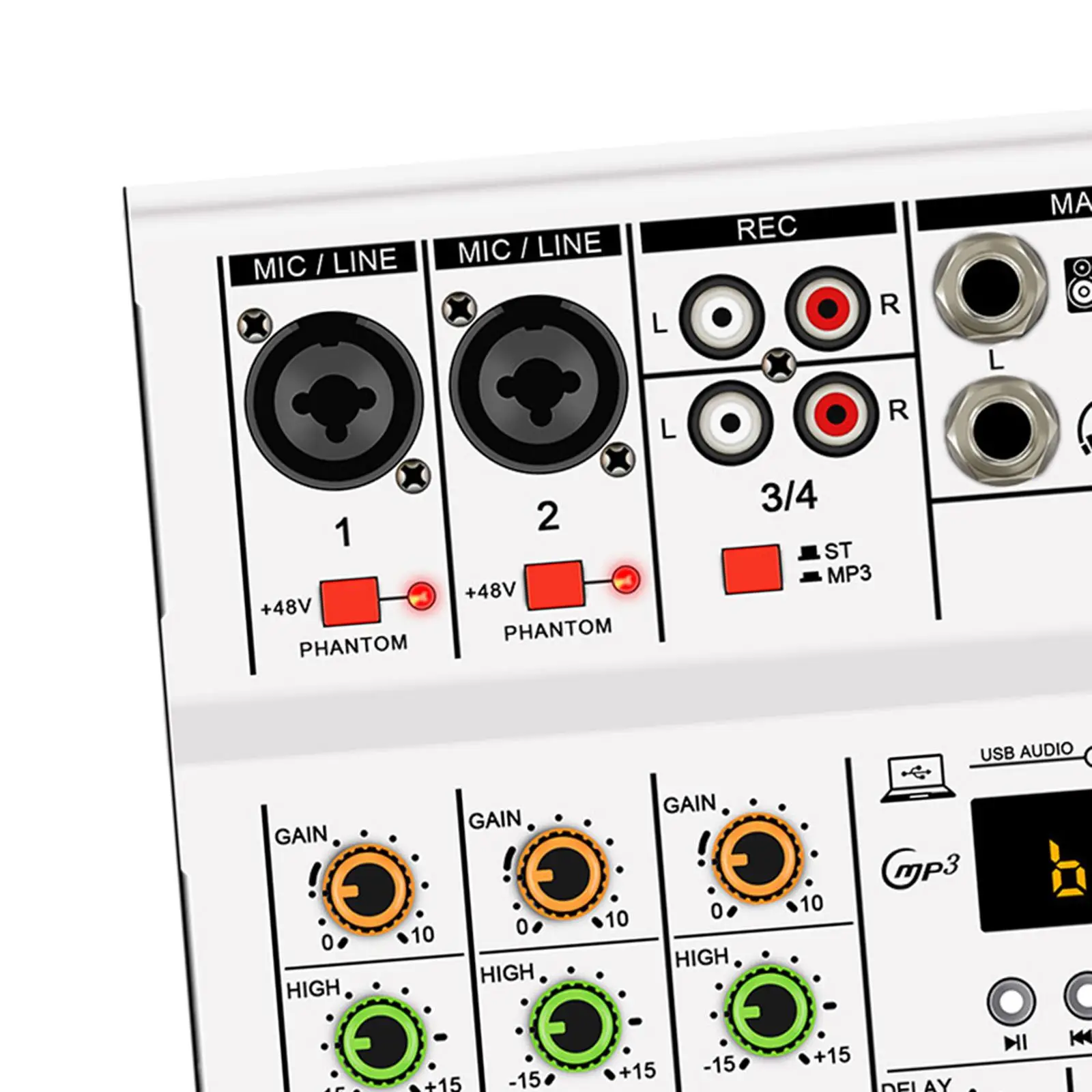 استوديو جهاز مزج الصوت 4 قناة التناظرية خلاط خط خلاط المحمولة خلط الصوت وحدة التحكم لايف Gigs DJ تسجيل مرحلة المبتدئين