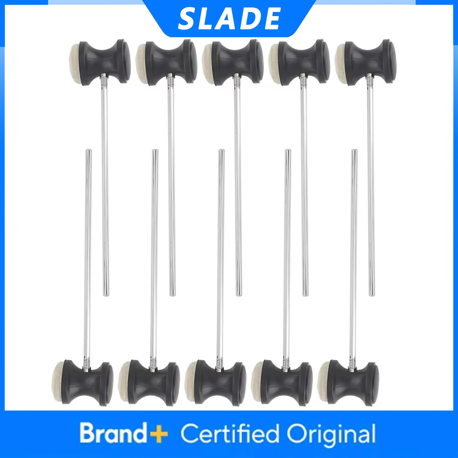 

SLADE Bass Drum Pedal 1/5/10 Pcs Stainless Steel Shaft Felt Head Beater Hammer Mallet Percussion Instrument Parts & Accessories