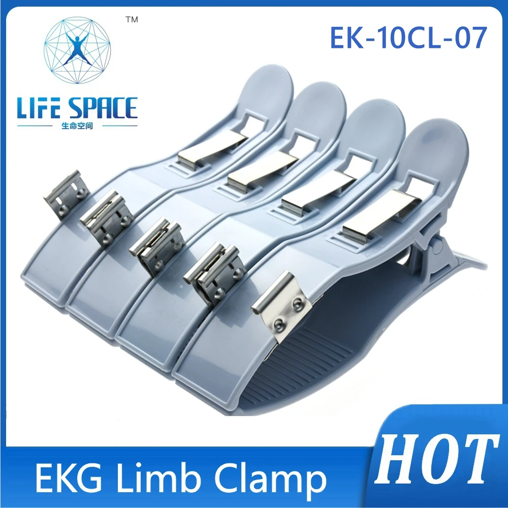 

EKG Limb Clamp clip Electrodes nickel plated 3.0 4.0 double purpose For Ecg Ekg Electrocardiograph Cable 4pcs