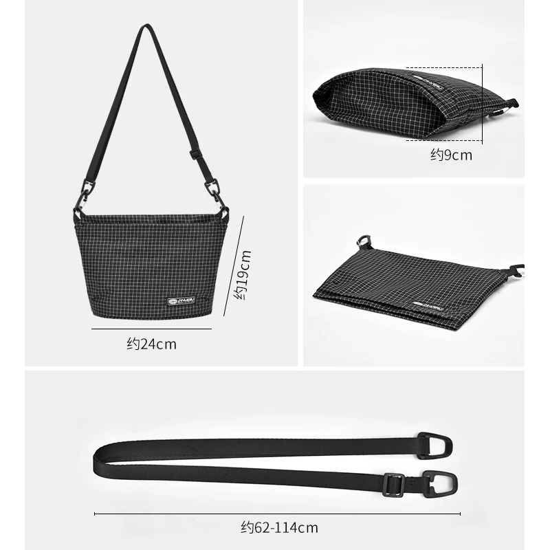 Anmeilu Crossbody Bag Outdoor Mountaineering and Hiking Mobile Storage Shoulder Bag Leisure Ultra Light Carry on Bag
