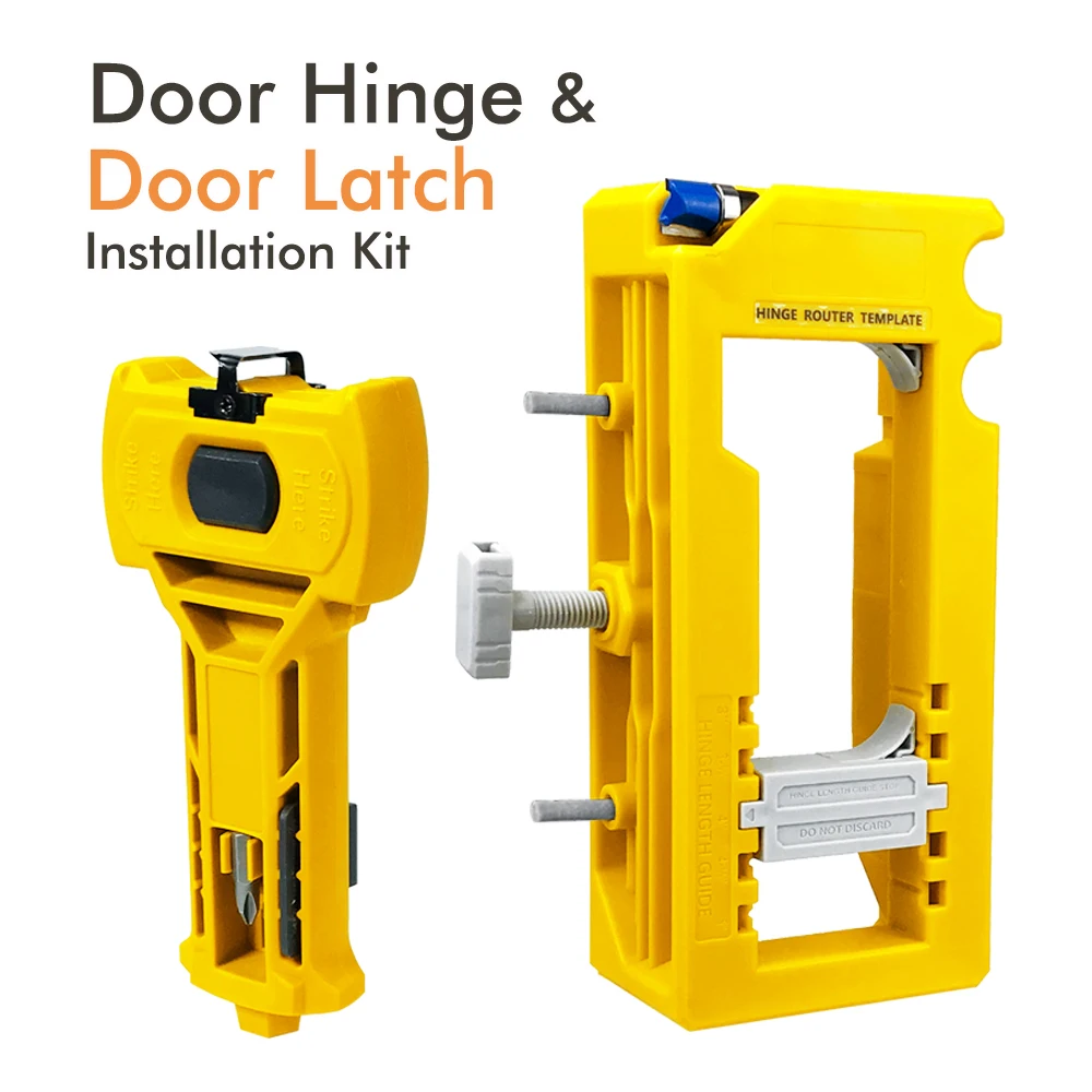 New Door Hinge & Door Latch Installation Kit, Door Hinge Mortiser Template, Door Latch For Accurate Chiseling And Scoring