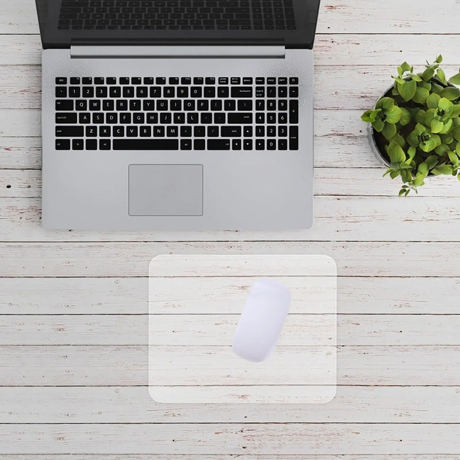 Clear Glass Mouse Pad Large Smooth Hard Surface for Gaming Office Desk Home Use Nonslip Base Easy Clean Modern Stylish Clear