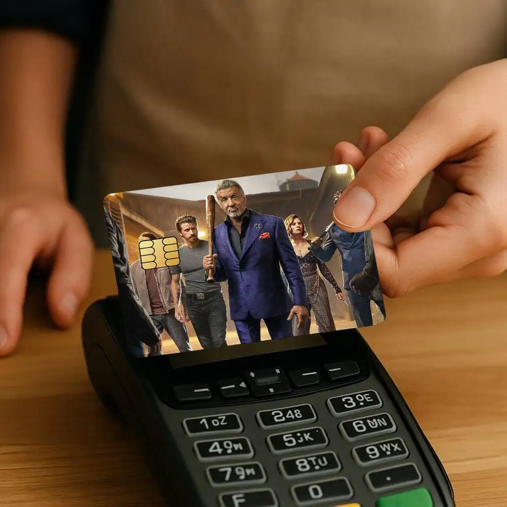 ملصقات بطاقات الائتمان Tv Show Tulsa King لحماية ديكور الخصم البنك 4 قطع مضادة للخدش ومقاومة للماء #2